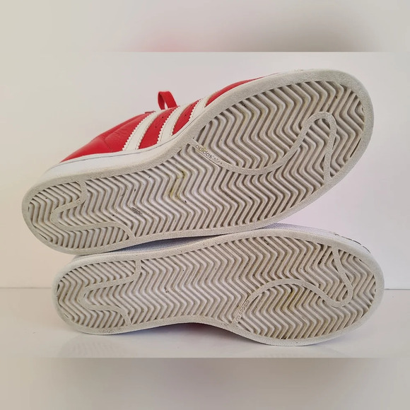 Adidas SUPERSTAR Red & White 3 Stripe Men Sz 6, Wom Sz 7 Low Top Cap Toe #BB2240 - Picture 11 of 11